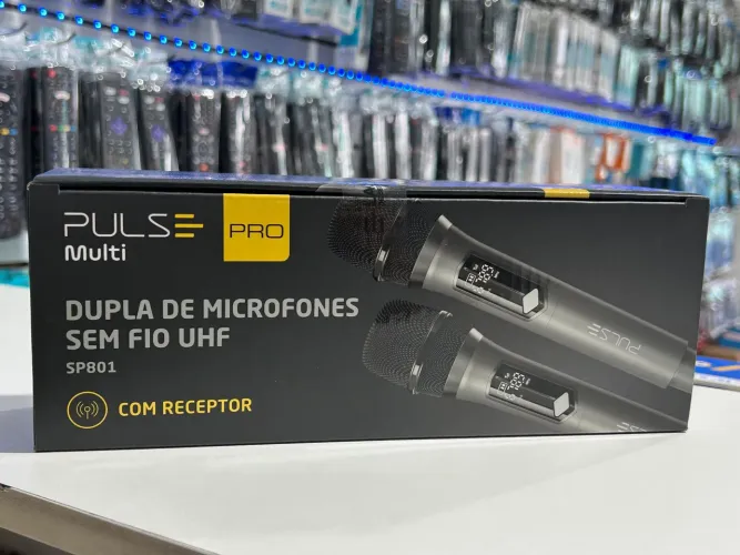 Microfone Sem Fio Duplo Pulse SP801