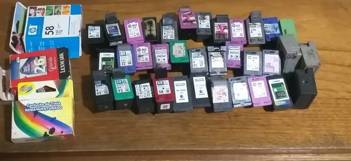 Lote de Cartuchos de tinta originais e Usados para Impressoras