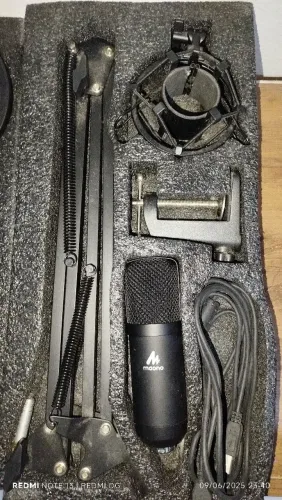 Microfone Condensador Maono com Acessórios **ACEITO TROCA**