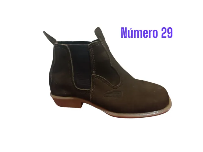Bota Infantil Couro Marrom - Número 29