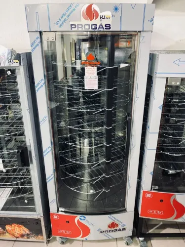 NZ. Máquina de assar carne e frango 128kg 8 grelhas giratórias