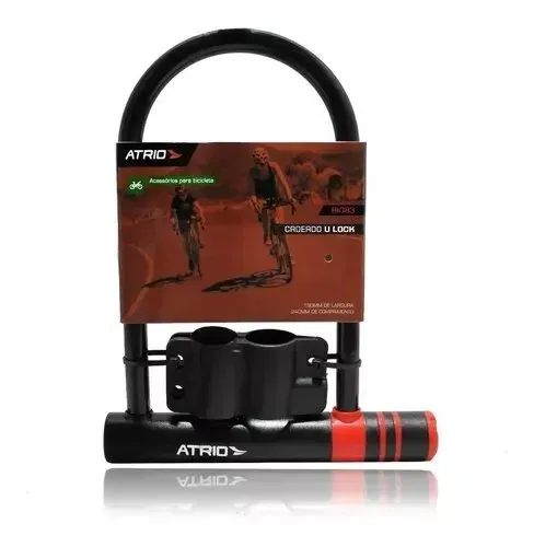 Trava Bi083 Cadeado Bike Bicicleta Moto U Lock Em Aço Atrio