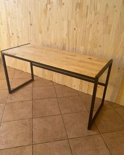 ? Escrivaninha 150x75x60 mesa industrial estante prateleira móvel móveis