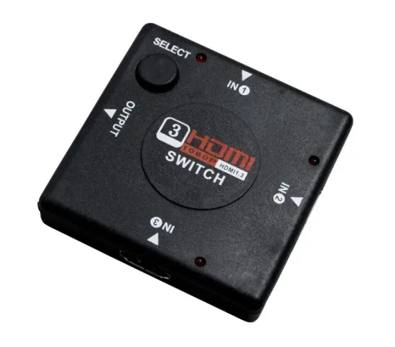 Switch Hdmi 3 Portas 1080p Fullhd Kp-3456 - Knup -3 Entradas 1 Saida Loja Coimbra Entrega