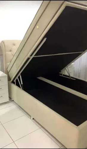 Cama Box Baú com Cabeceira Estofada