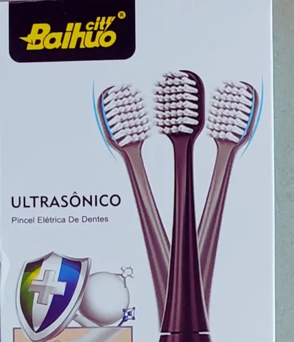 Escova de Dentes Elétrica Ultrassônica 5 Modos, Recarregável USB, IPX7 à Prova D'á