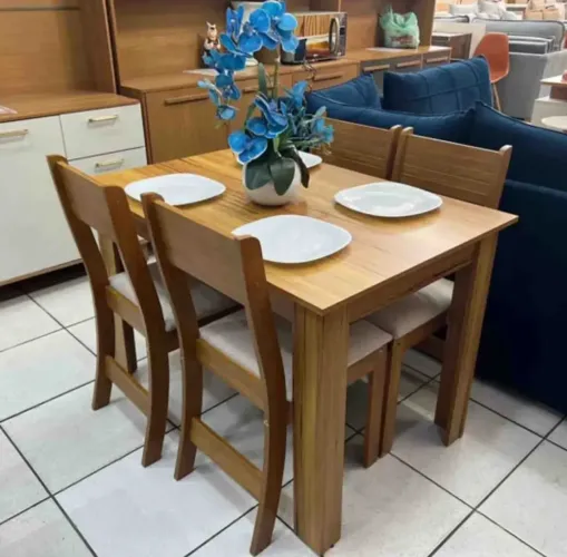 Mesa de Jantar com 4 Cadeiras Palace- Entrega Rápida