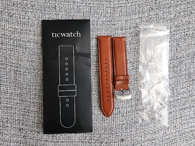 Pulseira Couro Legítimo Caramelo 20mm Ticwatch + Brindes