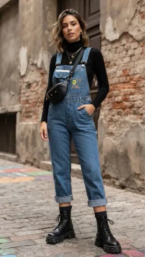 Macacão jeans side play lindo fashion vintage, tamanho 38 , único