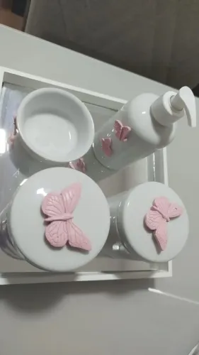 KIT HIGIENE BEBÊ PORCELANA BORBOLETA