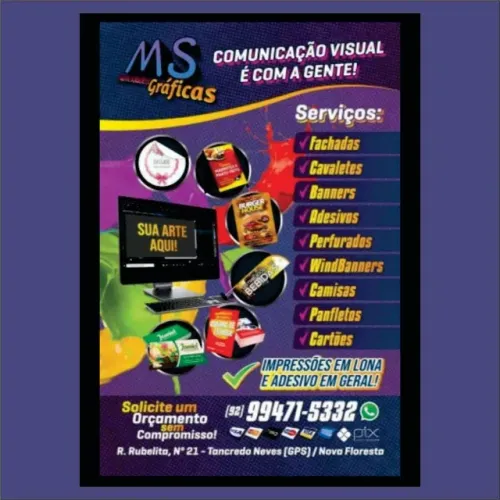 GRÁFICA: FACHADA, BANNER, ADESIVO, PANFLETOS E MUITO MAIS!