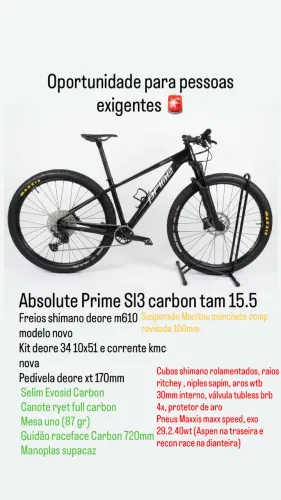 Bike absolute carbon sl3 - manitou - montada a dedo