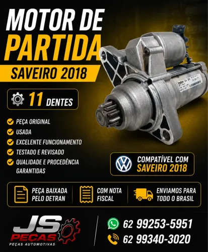 Motor de partida saveiro 11 dentes # usado original # 