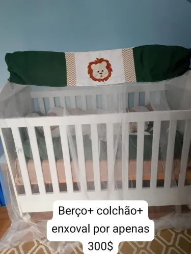 Berço+ Colchão+ enxoval