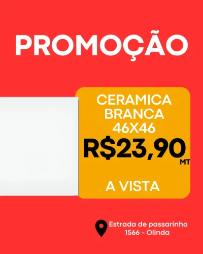 Cerâmica branca 46x46 tipo a