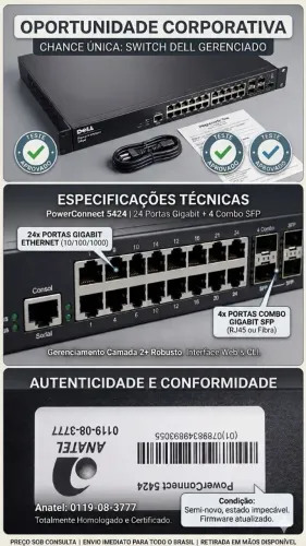 Switch gerenciável Dell 5424