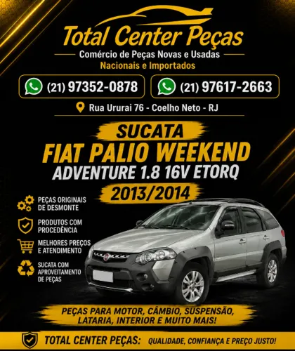 PEÇAS FIAT PALIO WEKEEND 2013/2014