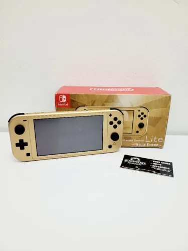 Nintendo Switch Lite Hyrule Edition + Jogo Zelda (Aceito Cartão)