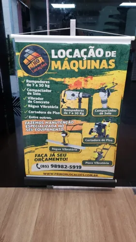 Banner lona personalizado para loja com seus serviços