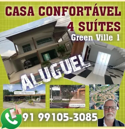 Casa TOP para aluguel possui 4 suítes, piscina em Parque Verde - Belém - PA