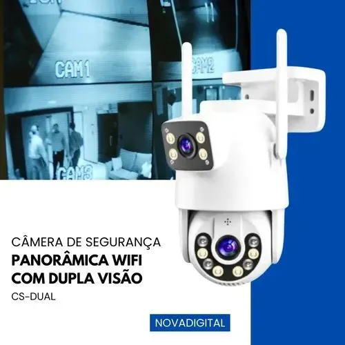 Câmera de Segurança Yoosee Lente Dupla IP66 Wi-Fi 360° - Monitoramento