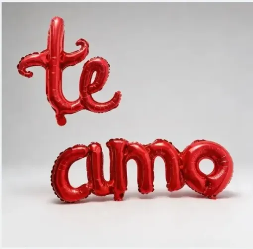Balão Frase grande Te Amo metalizado decoração dia dos namorados surpresa romântica