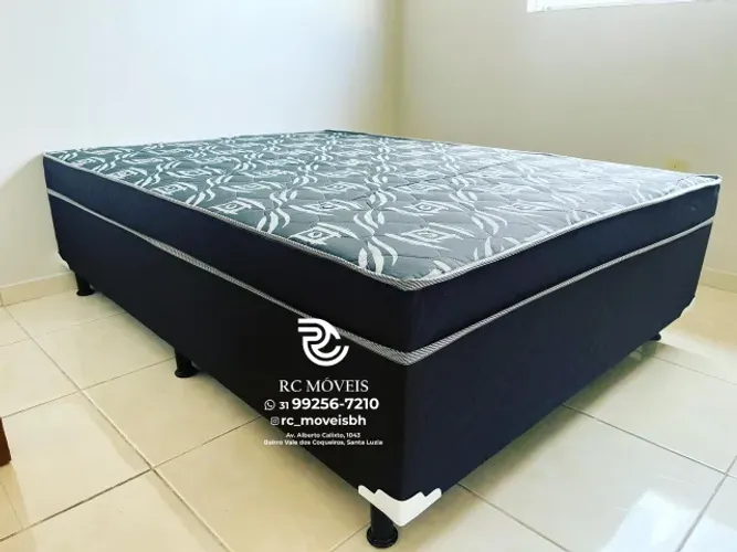 Cama Box Casal com Colchão D33 1,38x1,88 OrthoBox Completa Promoção