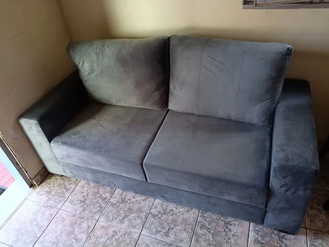 Sofá 3 lugares cinza