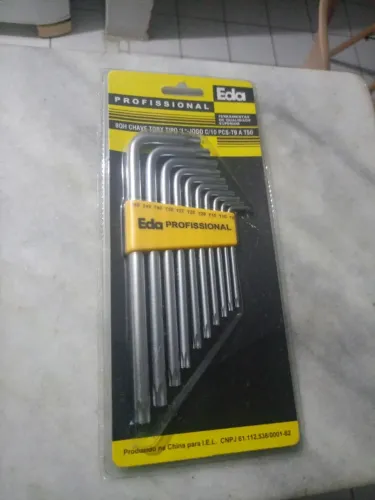 Chave Torx Tipo L Jogo C/10 Pcs Eda
