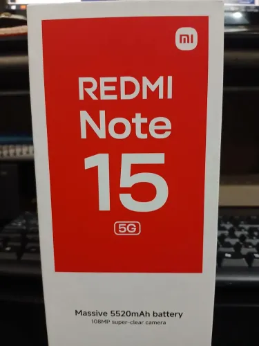 Redmi Note 15 5G 8GB Ram 256GB Rom brind Película e capinha