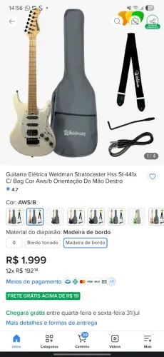 Guitarra em condições de nova