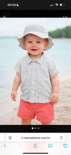 Conjunto Carters 3 peças com bucket  12 meses