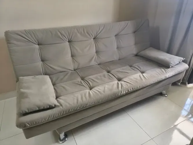 Sofá Cama Casal 3 Lugares Premium Linho