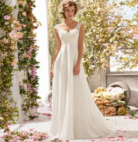 Vestido de Noiva Romantico com Renda