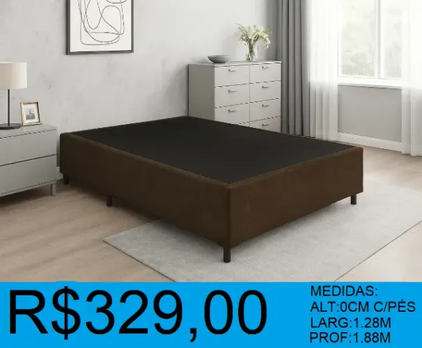 BASE BOX VIÚVA - OTIMA QUALIDADE PARCELAMOS ATE 12X SEM JUROS = RECEBA EM ATE 72H