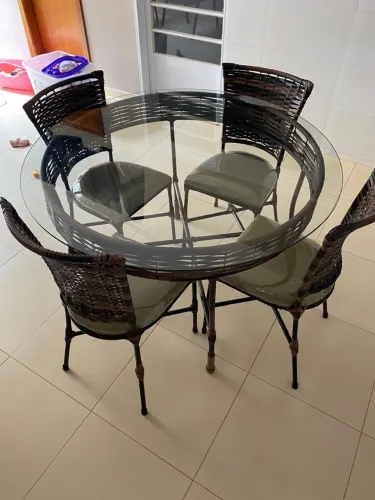 Conjunto Mesa de Vidro
