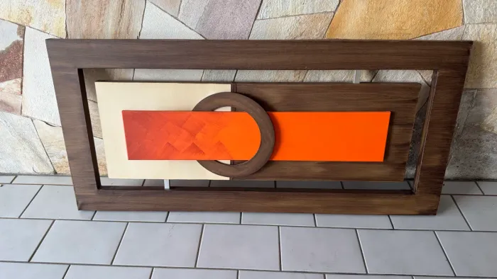 Quadro laranja 150x70cm - Tela
