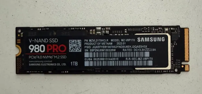 Ssd Samsung 1tb 980 Pro V-nand Pcie 4.0 Nvme 7000mbs