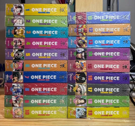 One Piece 3 em 1 vol.1 ao 19 + Livro de receitas do Sanji 