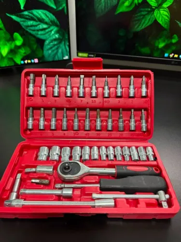 Kit Chave Catraca Soquete 46 Peças