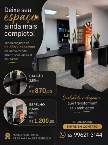 Lavatório e bancada de salão