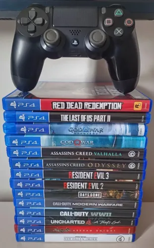 LOTE GAMES PS4/PS5 + MANETE ORIGINAL! OPORTUNIDADE! PARCELO 12X! Entrego BH e ENVIO* leia