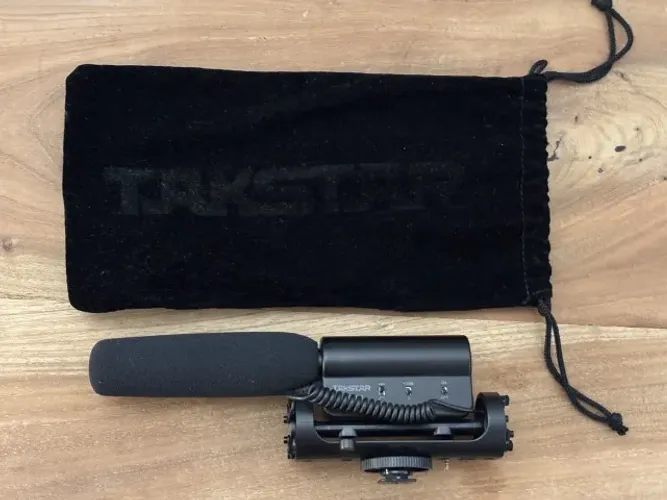 Microfone Direcional Shotgun Takstar SGC-598 para Câmera + Bolsa