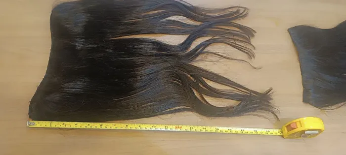 Cabelo humano na faixa