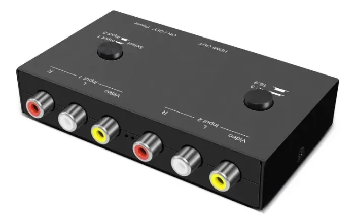 Conversor AV para HDMI de 2 portas