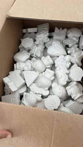 100 peças em gesso colorir