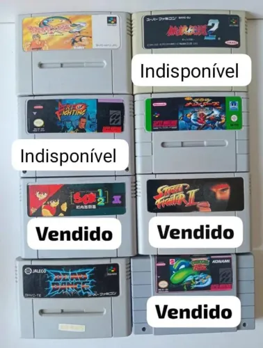 03 cartuchos de luta - SNES