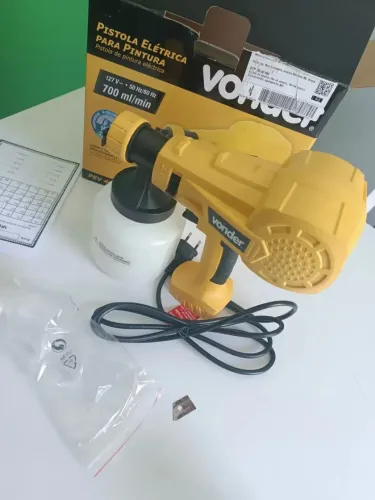 Pistola Elétrica Para Pintura Pev400 Hvlp 800ml Vonder Cor Amarelo/Preto NOVA LACRADA 