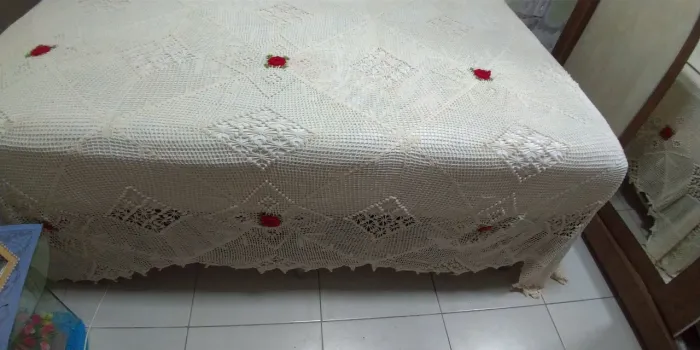 Colcha de crochê casal