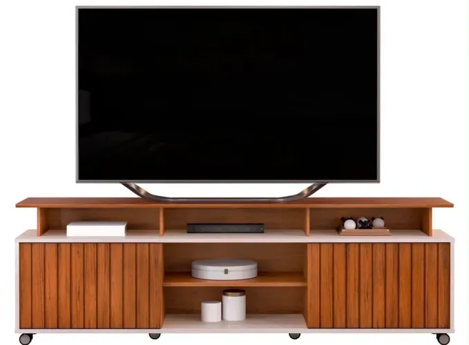 Rack com Painel e Rodinhas -Entrega Grátis -
